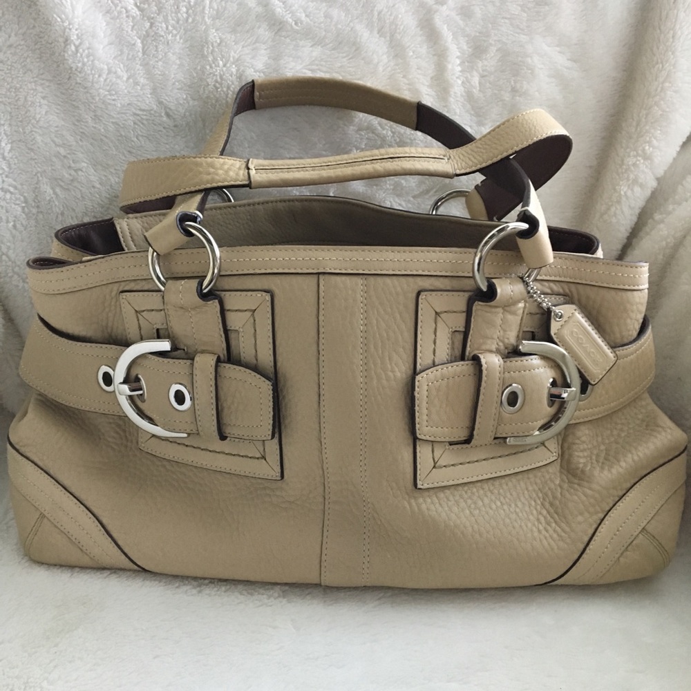 Butter soft pebbled leather Coach